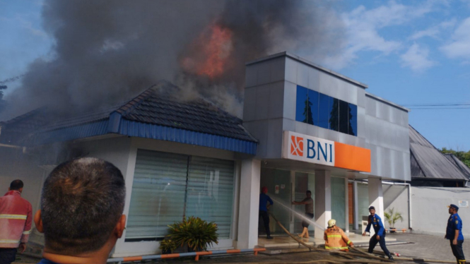 KCP BNI di Bandar Lampung Kebakaran