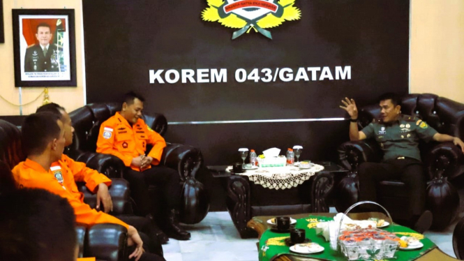 SAR Lampung audiensi ke Korem 043 Garuda Hitam.