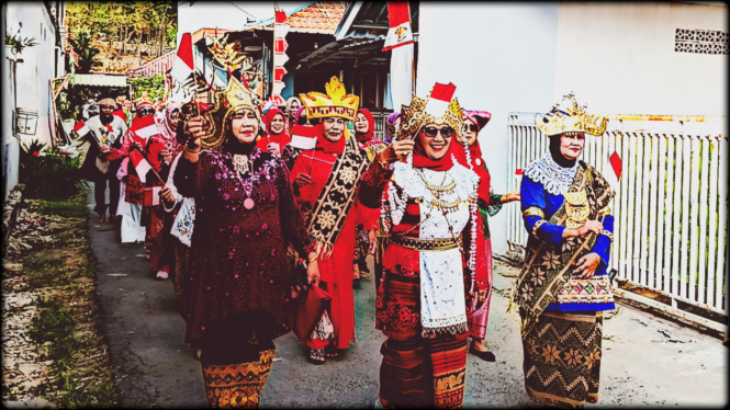 Pawai di Perumahan Griya Abdi Negara Bandar Lampung