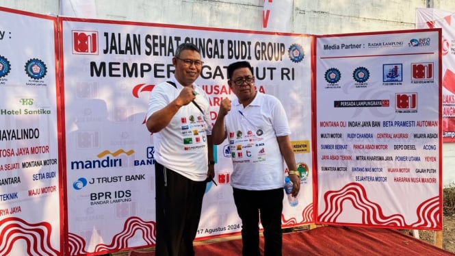 Jalan sehat sungai budi group memperingati HUT RI Ke 79 tahun.