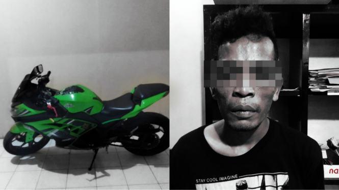 Kolase foto pelaku dan barang bukti