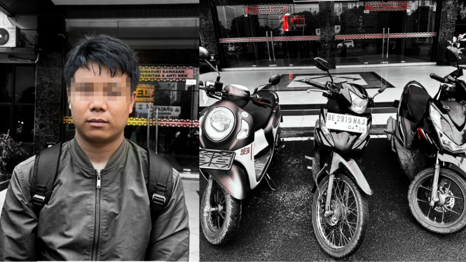 Kolase foto pelaku dan barang bukti