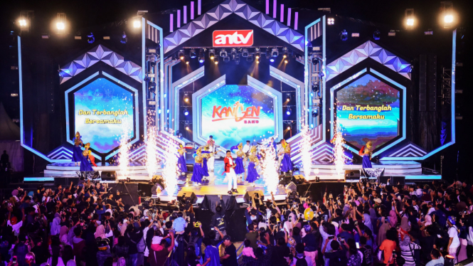 Penampilan Kangen Band di Festival ANTV Rame.