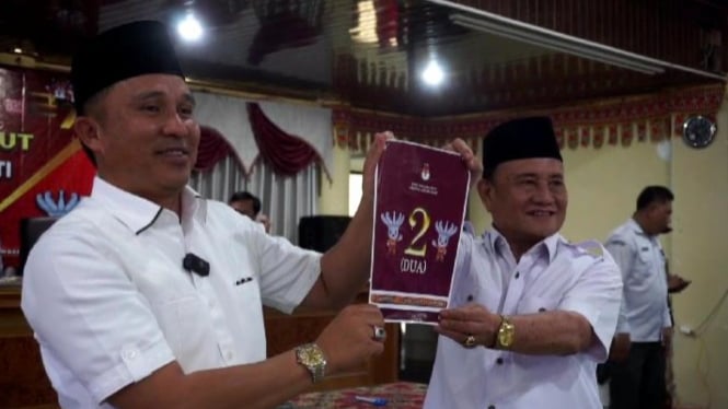 Paslon tunggal Parosil-Mad Hasnurin mendapat nomor urut 2.