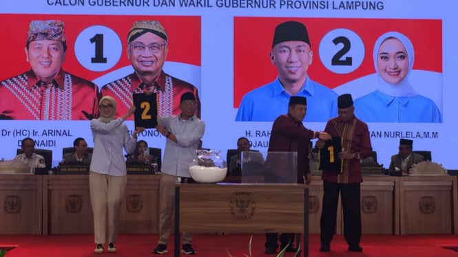 Kedua Paslon Gubernur Lampung