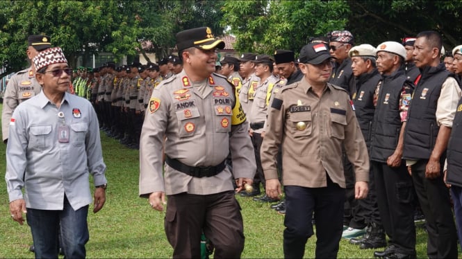 Kapolres mengecek kesiapan personil