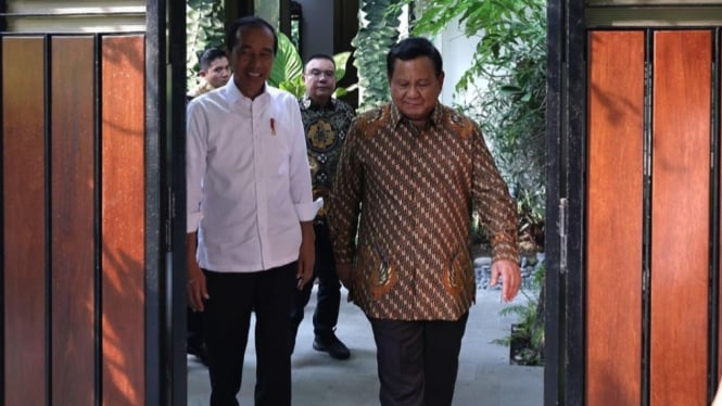 Presiden Jokowi dan Presiden Terpilih Prabowo.