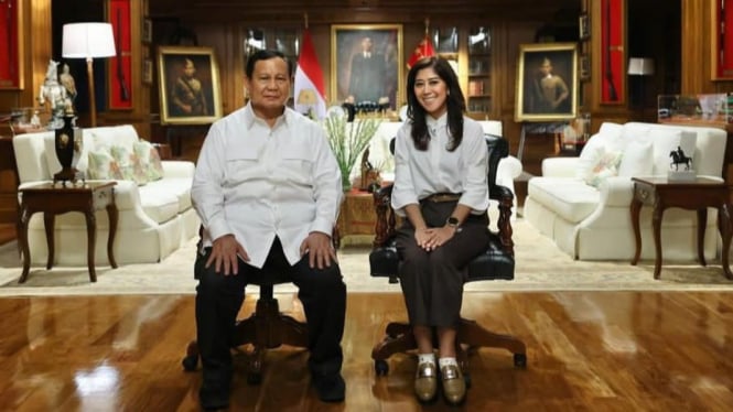 Meutya Hafid, Menkomdigi bersama Presiden Prabowo.