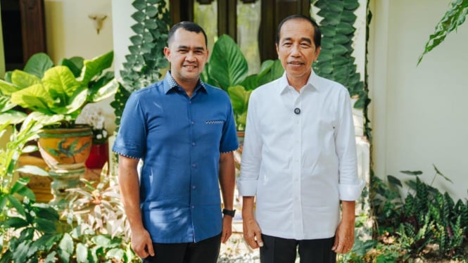 Mantan Presiden RI dan Cawabup Pringsewu Wiriawan