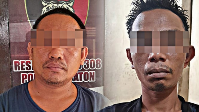 Duo pelaku usai diciduk polisi