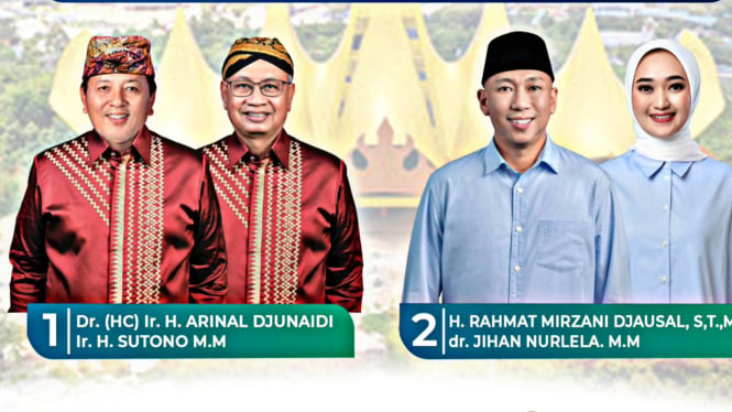 Paslon nomor urut 1 dan 2