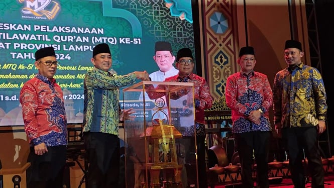 Pj Gubernur Lampung, Samsudin, membuka MTQ ke-51.