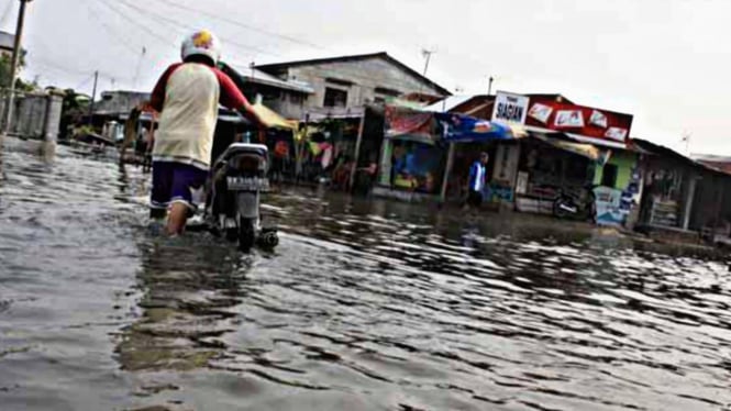 Ilustrasi banjir rob