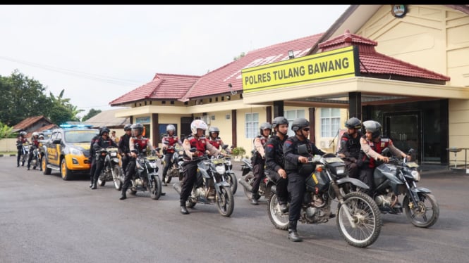 Polres Tulang Bawang gelar patroli pasca pilkada serentak 2024.