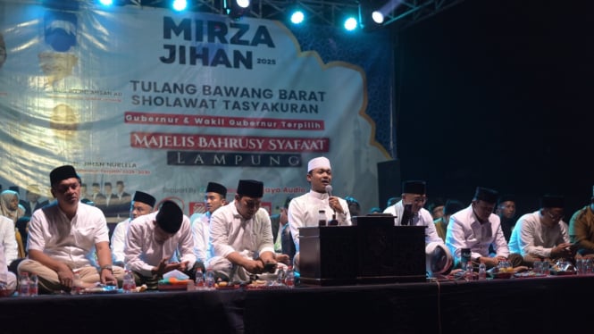 Warga Tubaba Bersholawat Rayakan Kemenangan Gubernur Lampung.