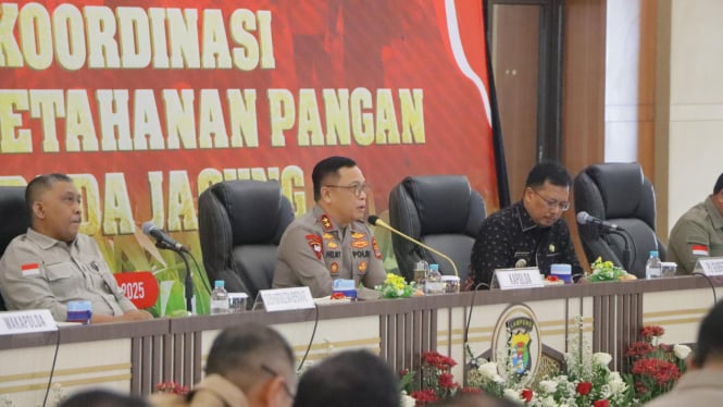 Polda Lampung gelar rapat program swasembada pangan nasional.