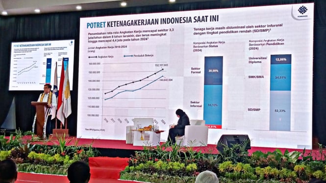 Menteri Ketenagakerjaan saat kuliah umum di ITERA