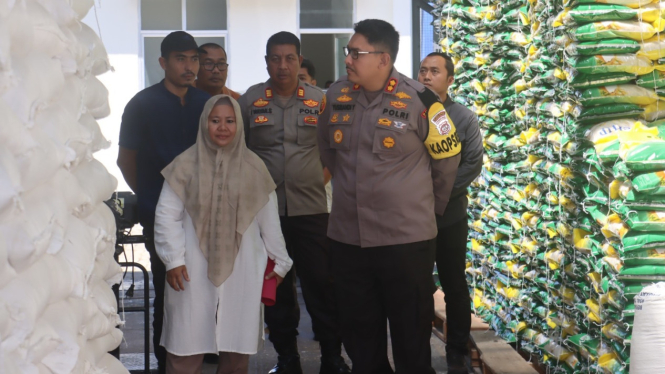 Kapolres Lampung Selatan pantau stok pangan jelang ramadhan.