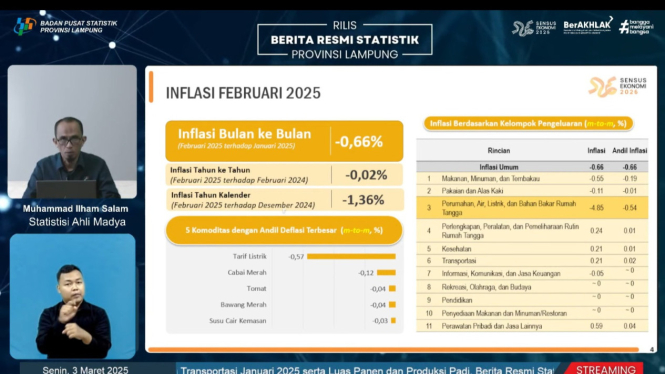 Tangkapan layar konferensi pers