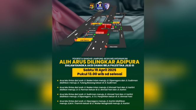Flayer pengalihan arus lalu lintas