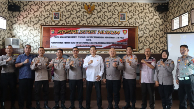 Sosialisasi hukum di Polres Lampung Selatan.