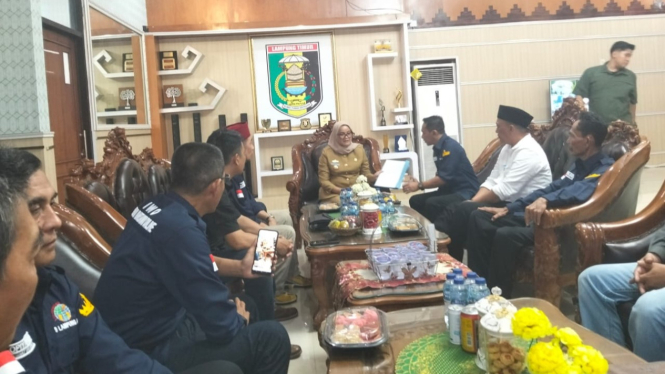 Bupati Lampung Timur, Ela Siti Nuryamah terima kunjungan IWO.