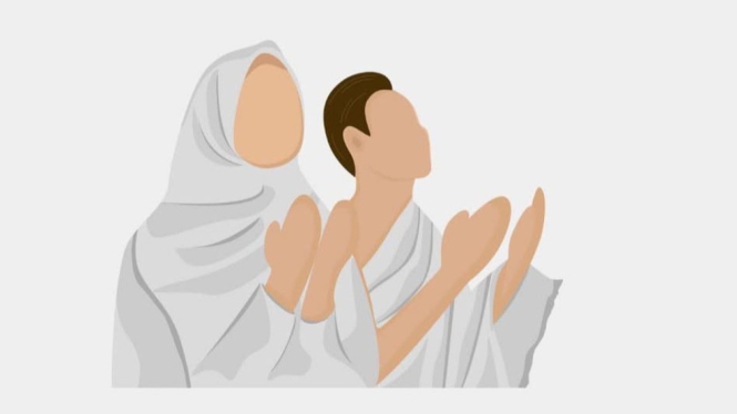 Ilustrasi berdoa.