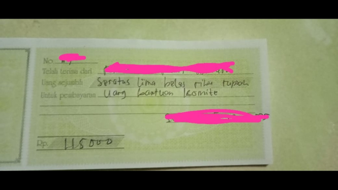 Kwitansi Bantuan Komite