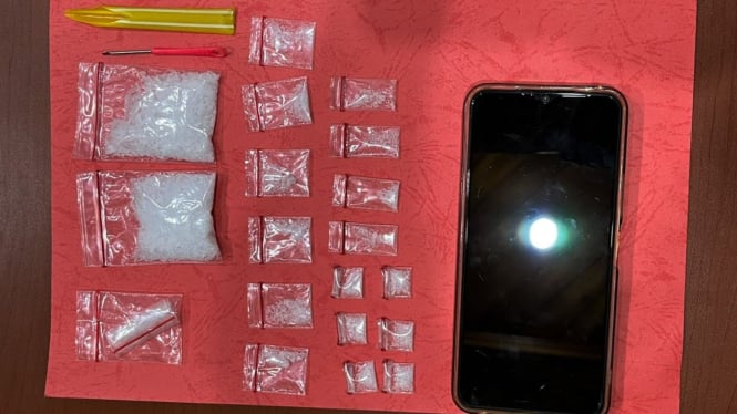 Barang bukti sabu diamankan Polres Tulang Bawang.