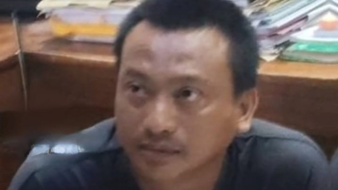 Agus Sadewo, tersangka penikaman warga hingga tewas.