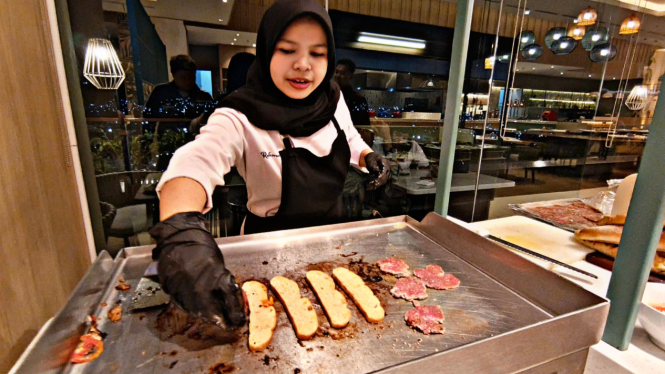 Proses pembuatan burger