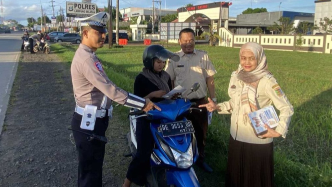 Petugas gelar kegiatan penindakan pelanggaran (dakgar) simpatik.
