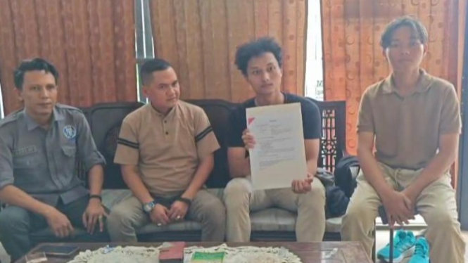 Penyerahan surat kuasa dugaan penganiayan diksar mahepel FEB Unila.
