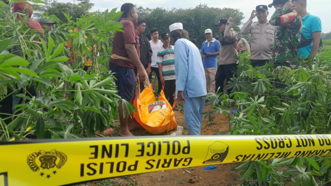 Penemuan mayat di kebun singkong, Kabupaten Tulang Bawang.