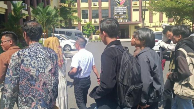 Peserta diksar Mahepel Unila penuhi panggilan Polda Lampung.