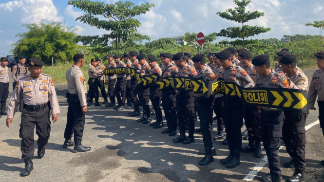Polres Pesawaran Ikuti Simulasi Dalmas Terpadu