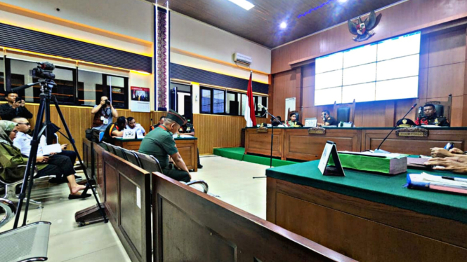 Suasana sidang Peltu Lubis