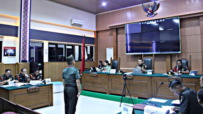 Sidang di Pengadilan Militer I-04 Palembang