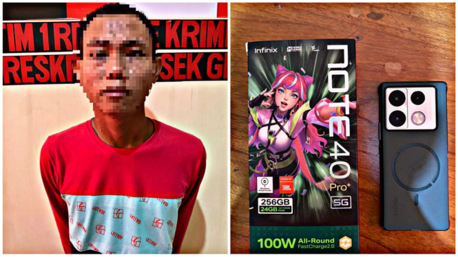 Kolase tersangka dan barang bukti