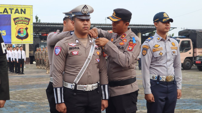 Wakapolres Kompol Silpa Yudiawan pimpin Operasi Patuh Krakatau.