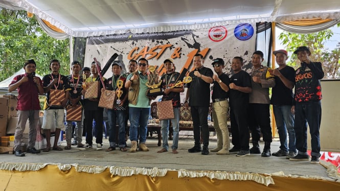 Pemancing atau angler ikuti lomba Cast & Tour K11 Lampung Utara.