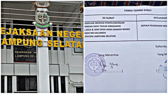 Kolase kejaksaan dan surat laporan