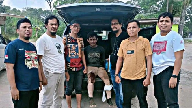 Pelaku saat diamankan