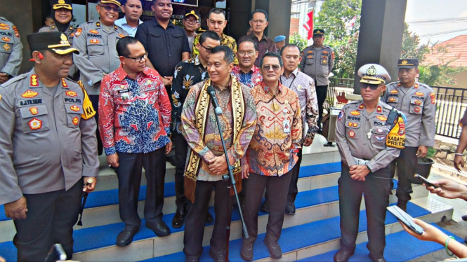 Konferensi pers di Mapolresta Bandar Lampung