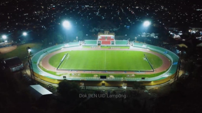 Penerangan di Stadion Sumpah Pemuda