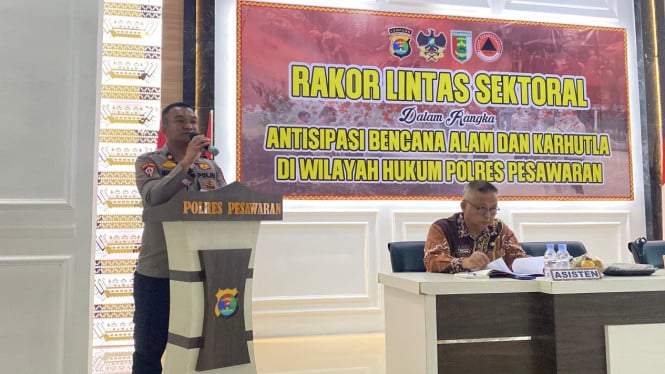 Polres Pesawaran dan Forkopimda gelar rakor lintas sektoral.