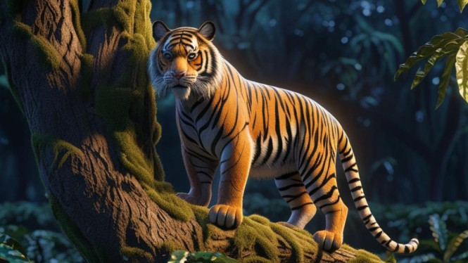 ilustrasi ancaman serangan harimau terhadap manusia.
