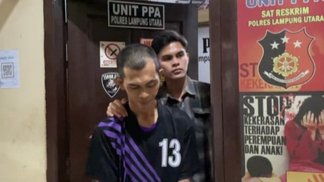 Polres Lampung Utara tangkap oknum guru ngaji cabuli santri.