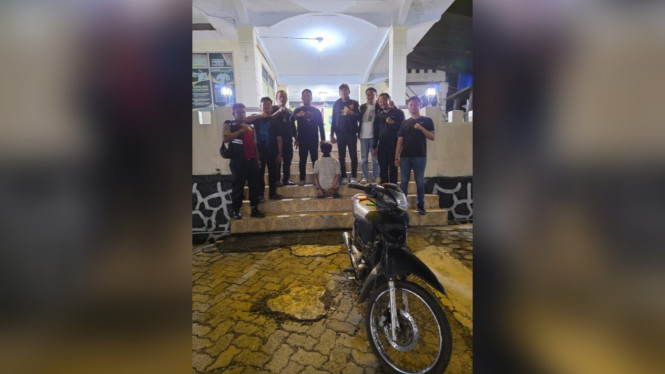 Pelaku saat diamankan