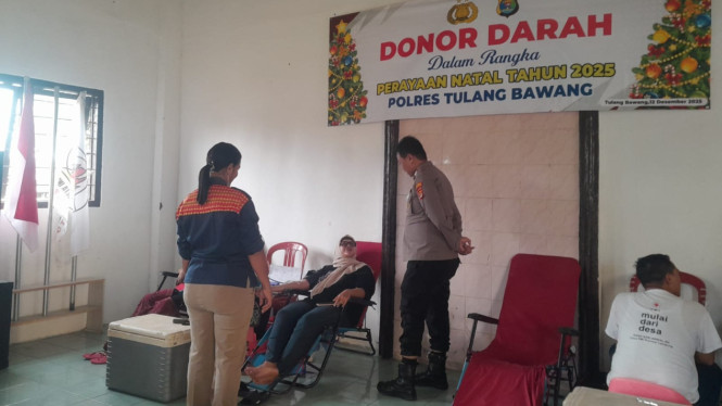 Polres Tulang Bawang gelar donor darah jelang perayaan Natal